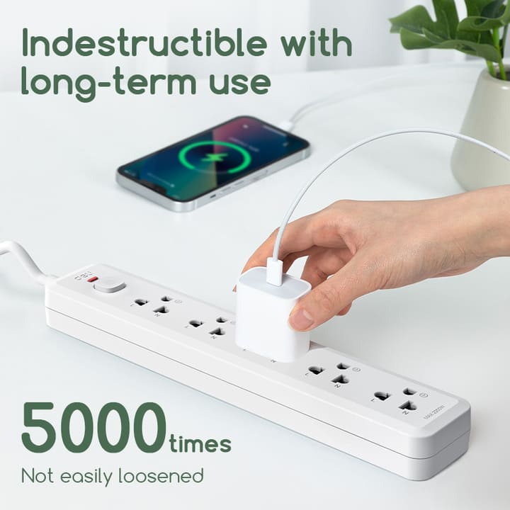 ct464 4 holes 5m thai conventional power strip supplier