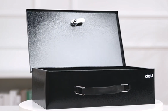 02 Deli ET610 صندوق مستندات مقاوم للحريق