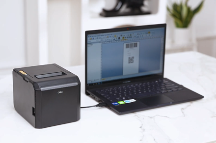 طابعة الإيصالات الحرارية Deli ES301 ES302