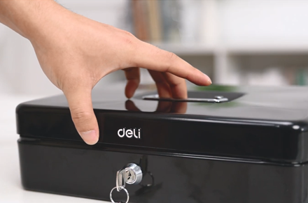 Deli ET509 صندوق نقود طبقات مزدوجة