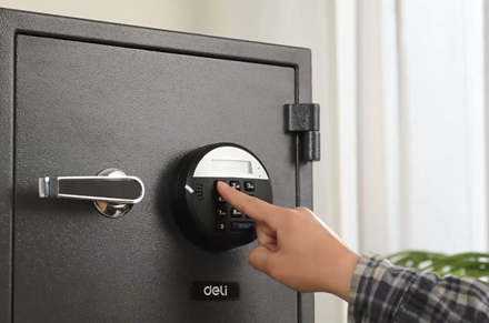 Deli ET580 Series صندوق مقاوم للحريق بكلمة مرور إلكترونية